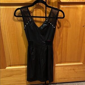 bebe Black Studded Mini Dress